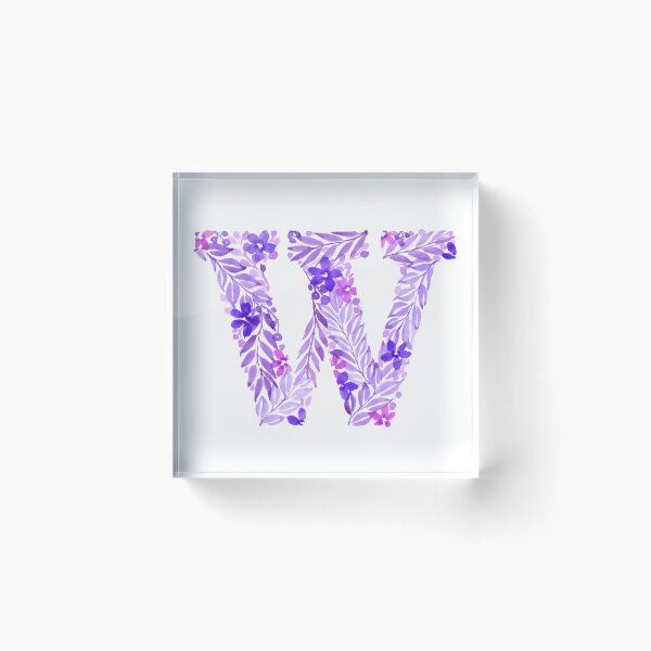 Item preview, Monogram "W" in purple designed and sold by Rachel Dash-Williams Creative.