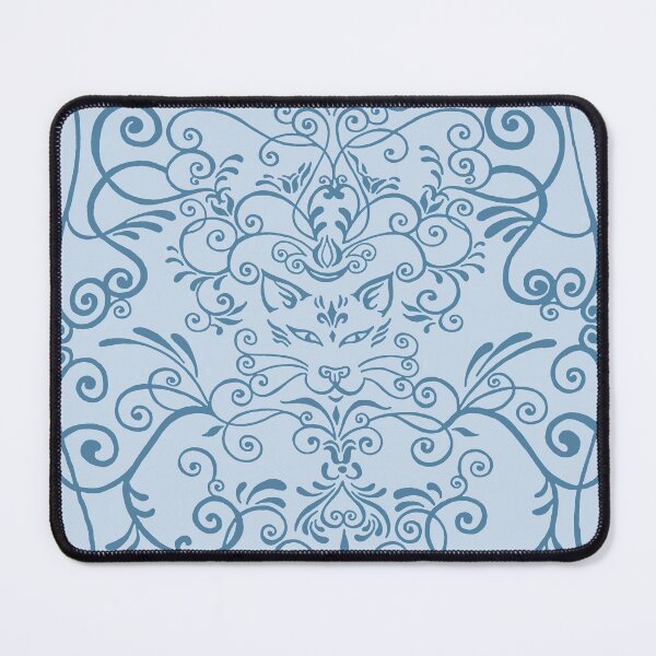 Item preview, Swirly Cat Blue designed and sold by FlutterKatArts.