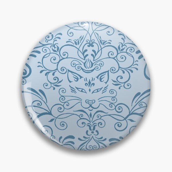 Artikelvorschau, Swirly Cat Blau entworfen und verkauft von FlutterKatArts.