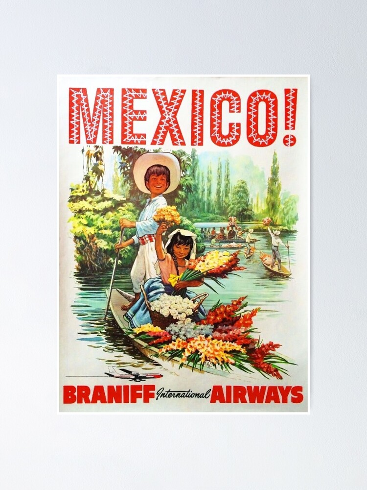 Vintage Mexico Fly To Mexico Poster for Sale by Vintage-Travler