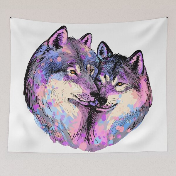 Item preview, Heart Shaped Wolves designed and sold by Eranthe Bernardo.