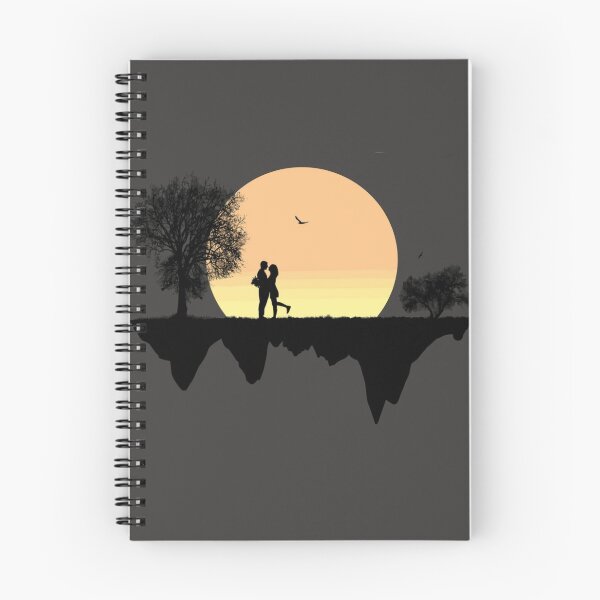 Item preview, Silhouette Lovers in Front of a Full Moon  designed and sold by WearWolfDesigns.