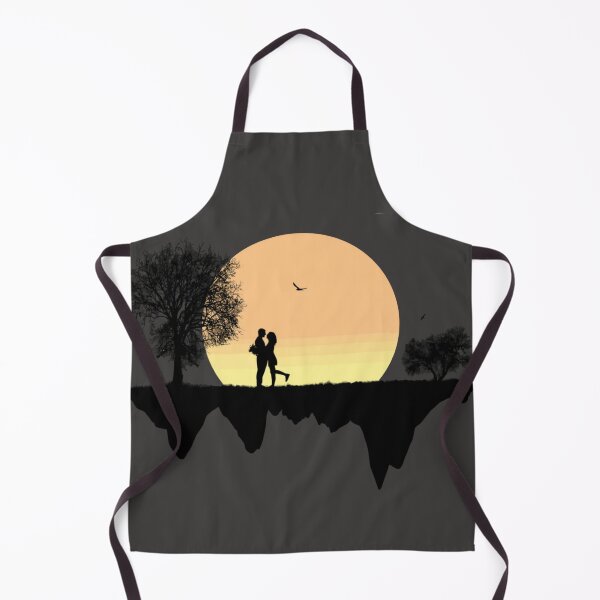 Item preview, Silhouette Lovers in Front of a Full Moon  designed and sold by WearWolfDesigns.