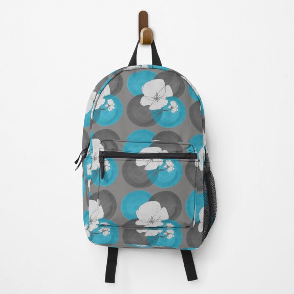 Item preview, Contemporary Teal and Gray Floral designed and sold by PBJArt.
