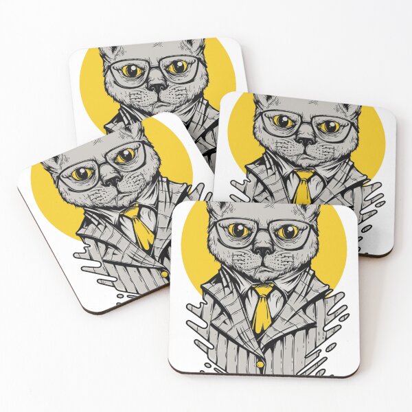 Item preview, Mafia Cat with glasses designed and sold by M-M-MerchMania.
