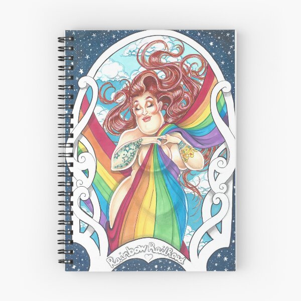 Item preview, Rainbow Railroad by Denise Gjernoe designed and sold by Wilma Fingerdoo Merch Shop.
