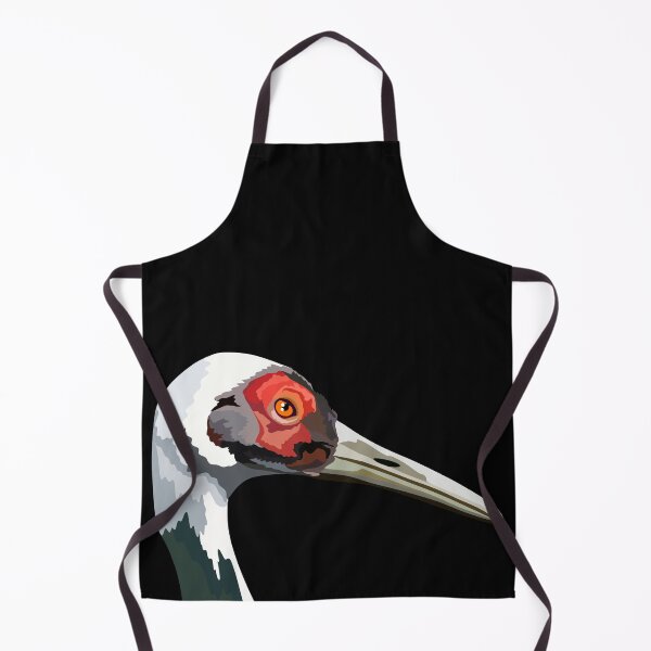 Item preview, W is for White Naped Crane,White-Naped Crane Illustration – Elegant Migratory Bird Artwork designed and sold by PrettylittlepastelUk.