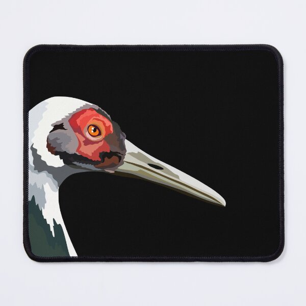 Item preview, W is for White Naped Crane,White-Naped Crane Illustration – Elegant Migratory Bird Artwork designed and sold by PrettylittlepastelUk.