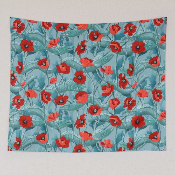 Item preview, Barracuda - aqua designed and sold by Lidija Paradinovic Nagulov.