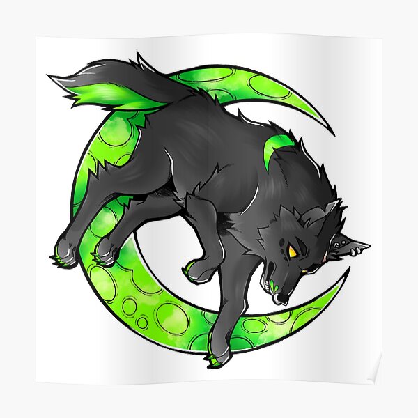 Wolf Moon Poster For Sale By Gravedoggo Redbubble