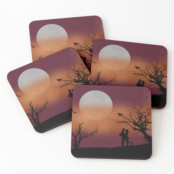 Item preview, Silhouette Lovers at Beautiful Sunset designed and sold by WearWolfDesigns.