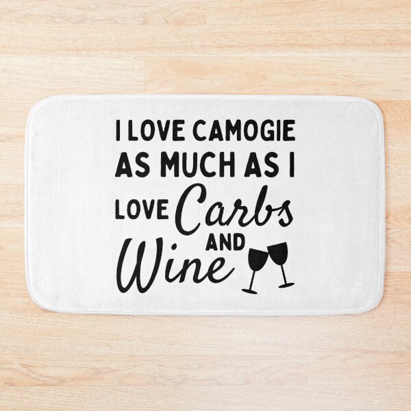 Item preview, I love camogie as much as I love carbs and wine designed and sold by TheGreenGoat.