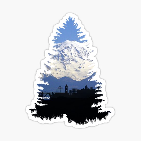 Hike Spokane- Double Exposure Sticker
