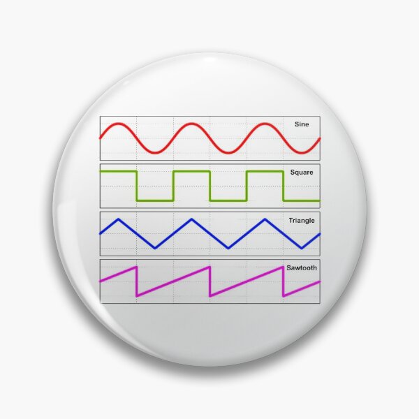 Item preview, Waveforms - Synthwave - Oscillator - Waves - Synth - Sine - Square - Pulse - Triangle - Sawtooth designed and sold by RazzArt.