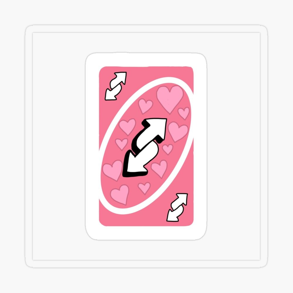 UNO reverse heart card Sticker for Sale by caitlynnjoy