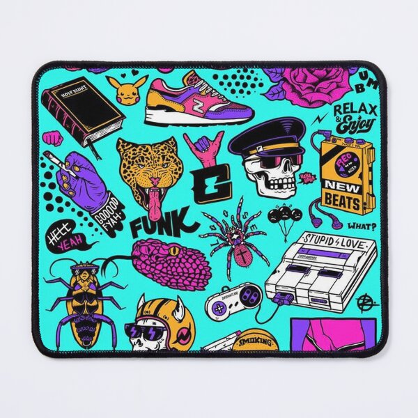 Item preview, Art pop psychedelic skull pizza book music marijuana tiger designed and sold by BEASTERSCLUB.