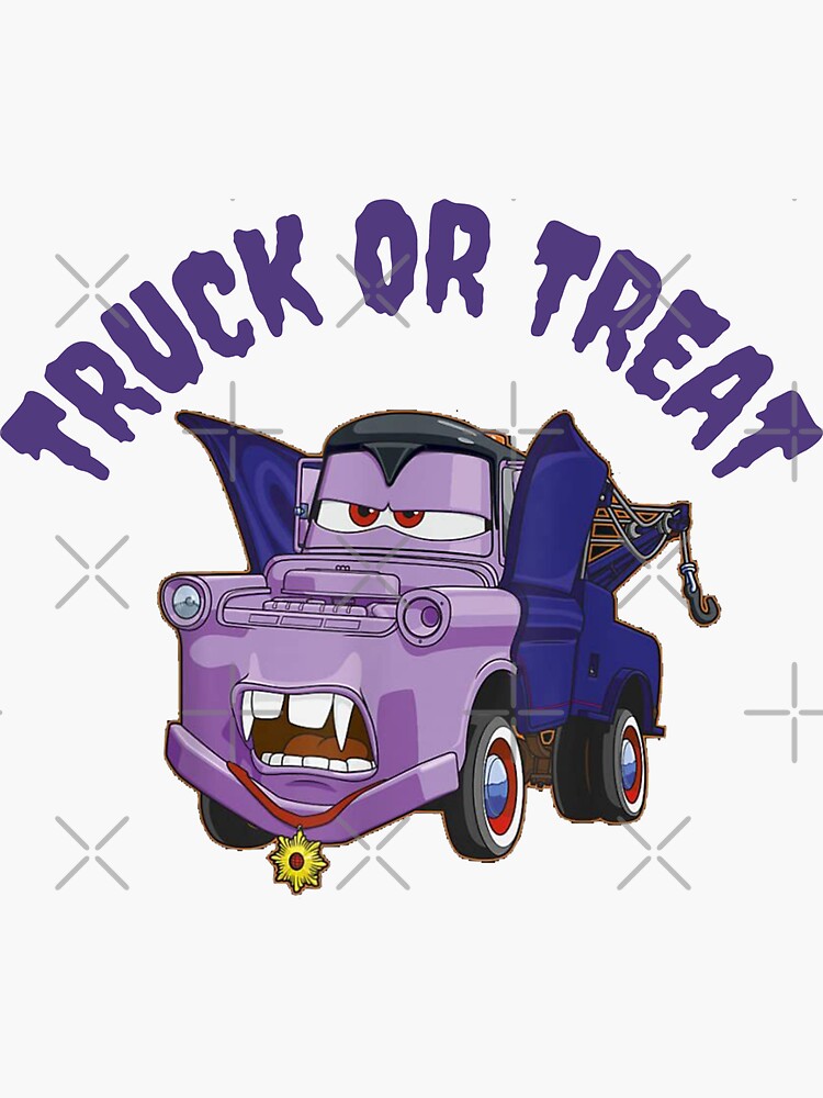 Truck Or Treat Cars Halloween Vampire Sticker