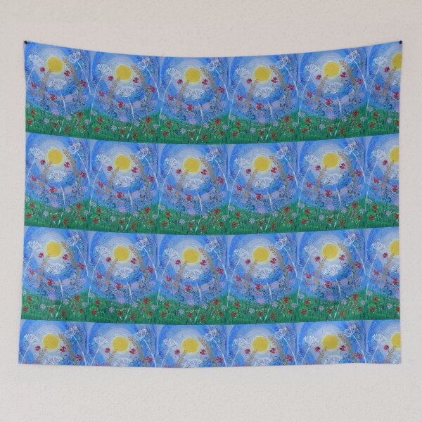 Item preview, floral Garden in a Blue Sky designed and sold by Casimirasart.