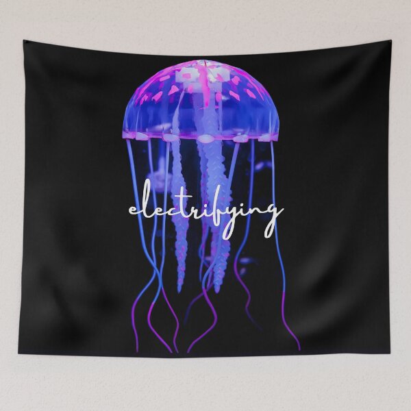 Item preview, Electrifying Blue & Pink Jellyfish designed and sold by AdoptKM.