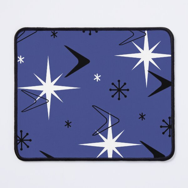 Item preview, Mid Century Modern Boomerangs Indigo Blue designed and sold by thepixelgarden.