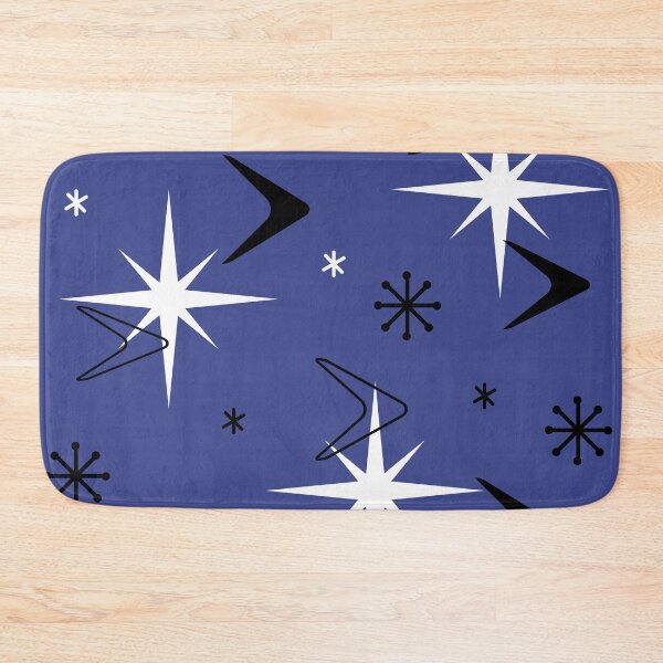 Item preview, Mid Century Modern Boomerangs Indigo Blue designed and sold by thepixelgarden.