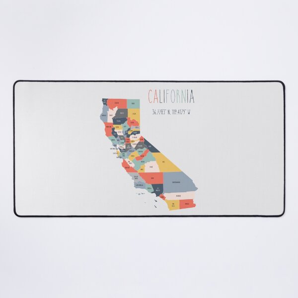 Item preview, California State Map designed and sold by UrbanEpiphany.
