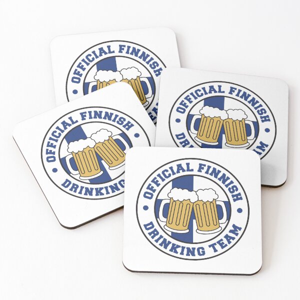 Item preview, Official Finnish Drinking Team Featuring Flag Of Finland And Beers designed and sold by jaycartoonist.