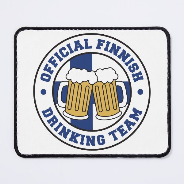 Item preview, Official Finnish Drinking Team Featuring Flag Of Finland And Beers designed and sold by jaycartoonist.