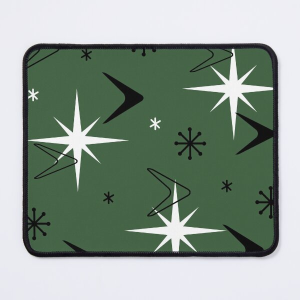 Item preview, Mid Century Modern Boomerangs Forest Green designed and sold by thepixelgarden.