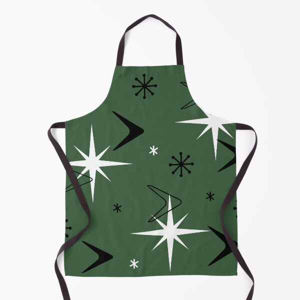 Item preview, Mid Century Modern Boomerangs Forest Green designed and sold by thepixelgarden.