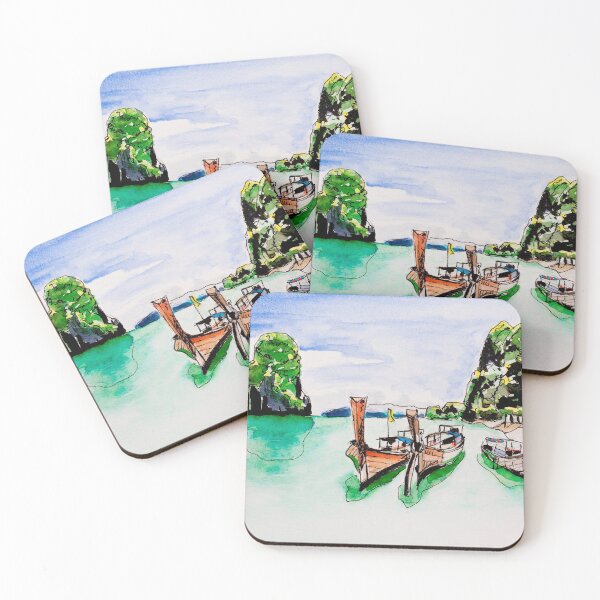 Item preview, Boats in Thailand designed and sold by Melissa Gerhold.