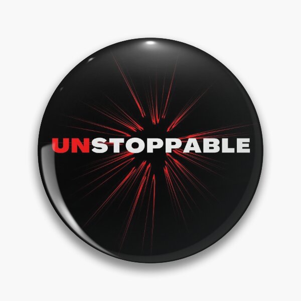 Item preview, UNSTOPPABLE - I am - motivational word affirmation - black white red designed and sold by Art4Motivation.