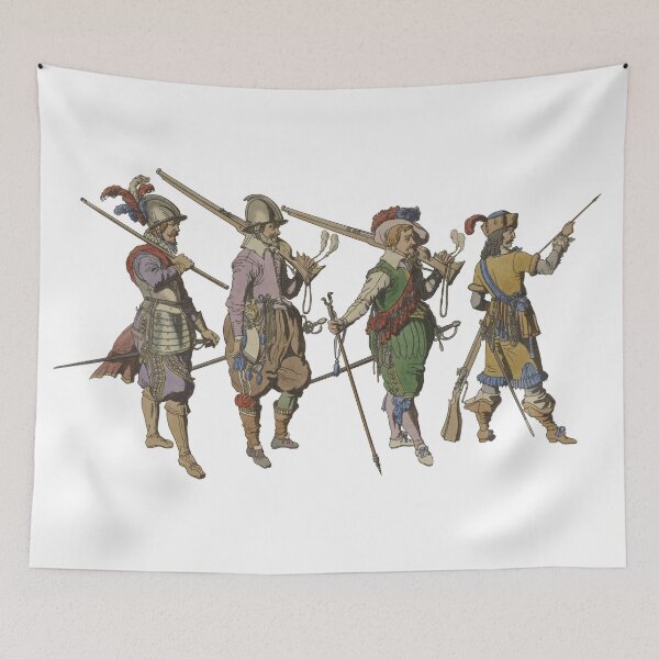 Item preview, 17th Century French Soldiers Illustration designed and sold by SowCow.