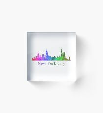 Bloque acrílico Skyline de la ciudad de Nueva York