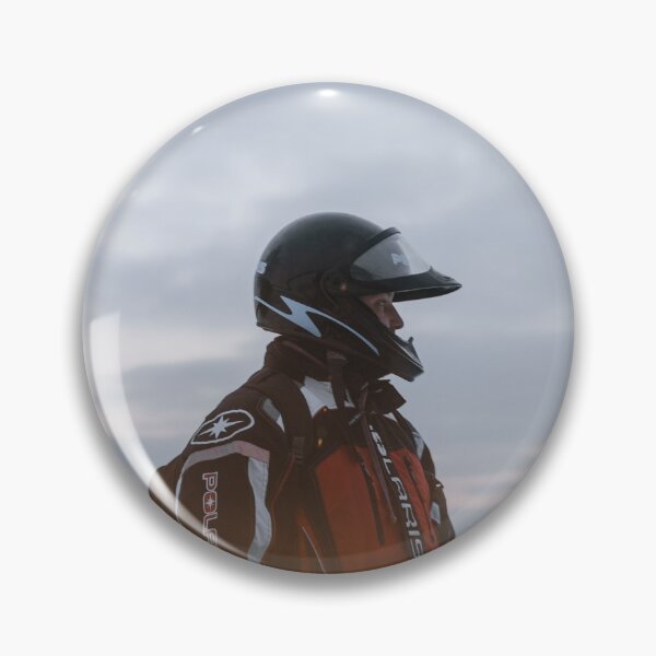 Item preview, man in orange jacket wearing black helmet designed and sold by buucake.