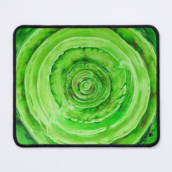 Item preview, Green Ripples, Green Abstract painting of water ripples designed and sold by Goldstarwork.