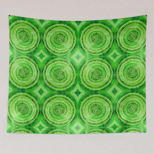 Item preview,  Green Ripples, Green Abstract painting of water ripples designed and sold by Goldstarwork.