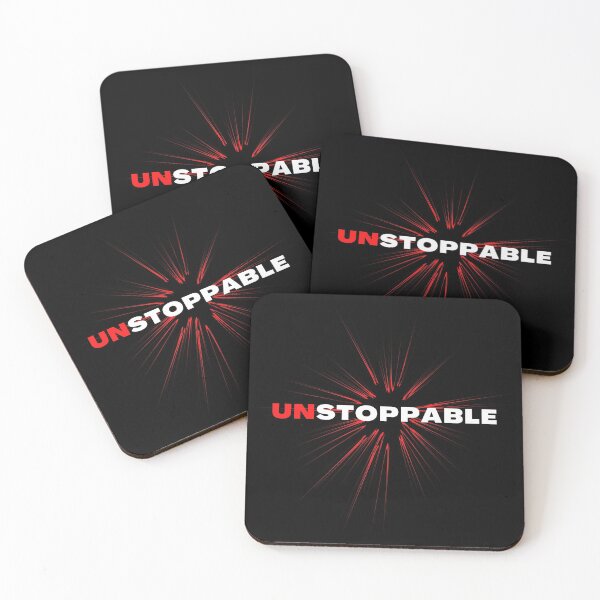 Item preview, UNSTOPPABLE - I am - motivational word affirmation - black white red designed and sold by Art4Motivation.