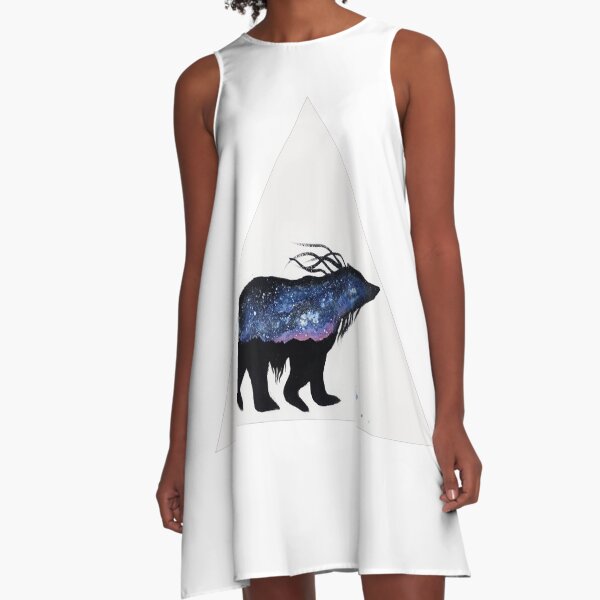 Milky Way Bear A-Line Dress