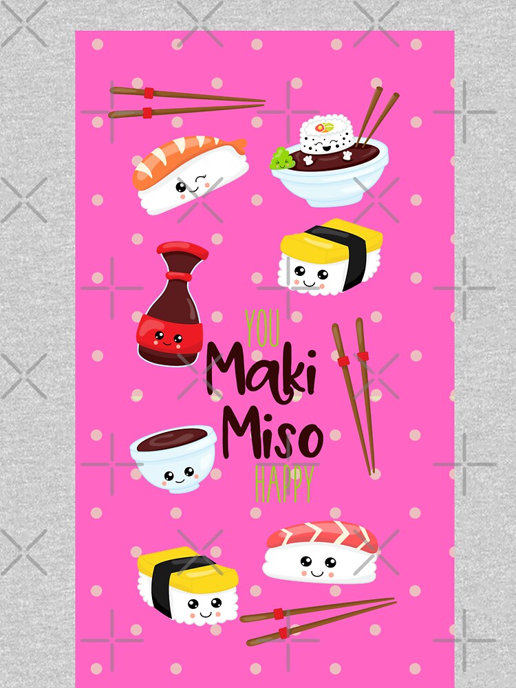 You Maki Miso Happy Kawaii Gift for Sushi Lovers Art Print