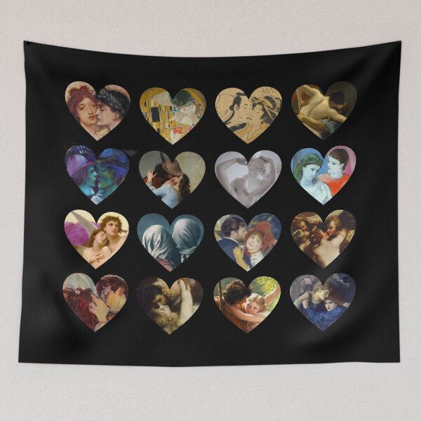 Item preview, Famous Paintings of Lovers in Hearts designed and sold by MyxTees.