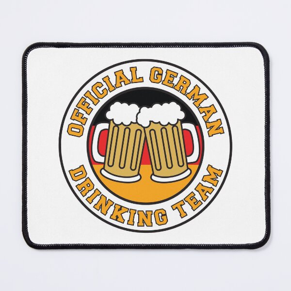 Item preview, Official German Drinking Team Featuring Flag Of Germany And Beers designed and sold by jaycartoonist.