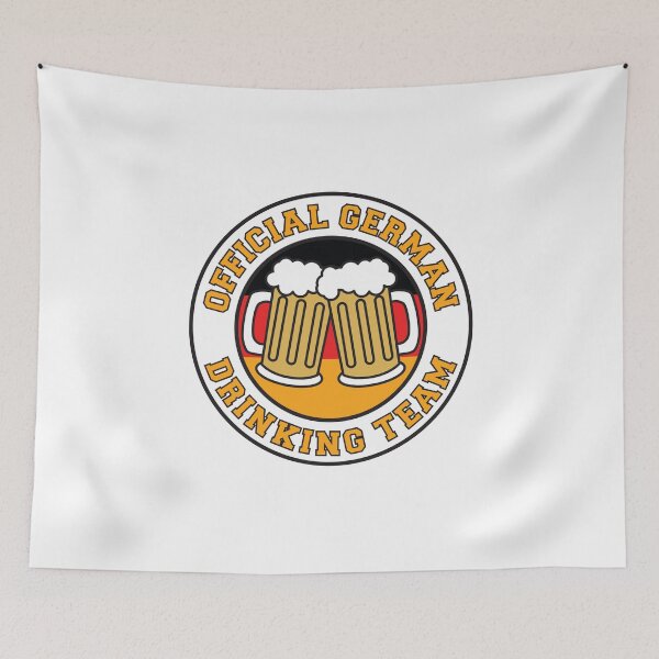 Item preview, Official German Drinking Team Featuring Flag Of Germany And Beers designed and sold by jaycartoonist.