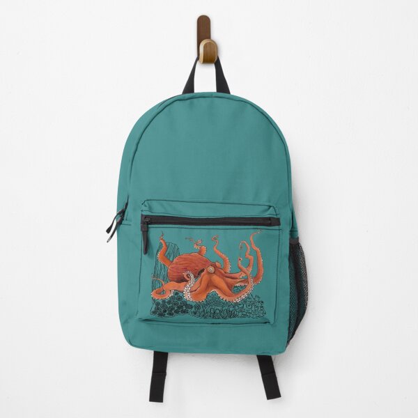 Item preview, Red Giant Octopus Doodle-teal designed and sold by mernstw.