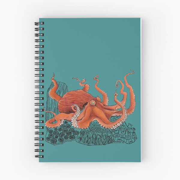 Item preview, Red Giant Octopus Doodle-teal designed and sold by mernstw.