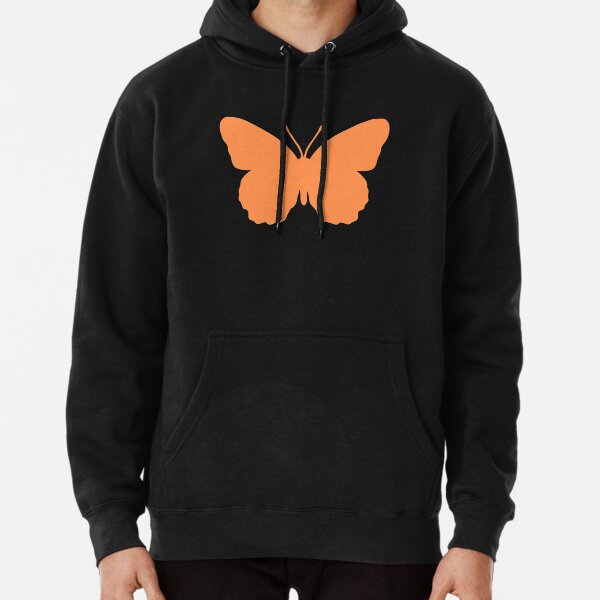 Black hoodie outlet with orange butterfly