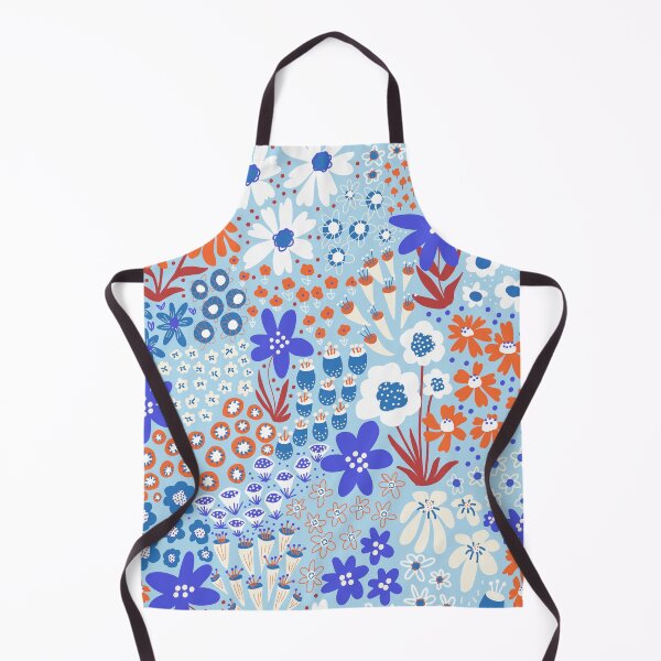 Artikelvorschau, Blue Winter Floral Pattern Flower Field Meadow entworfen und verkauft von Sandra Hutter.