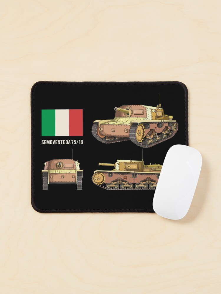 Alfombrilla de ratón «Semovente da 75/18 Tanque italiano de la Segunda  Guerra Mundial SPG Bandera de Italia Regalo» de Battlefield | Redbubble