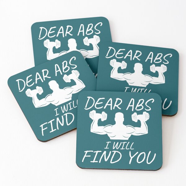 Item preview,  Dear Abs I Will Find You, Funny, Gym, Fitness, Workout Motivation Quote designed and sold by DesignHouse07.