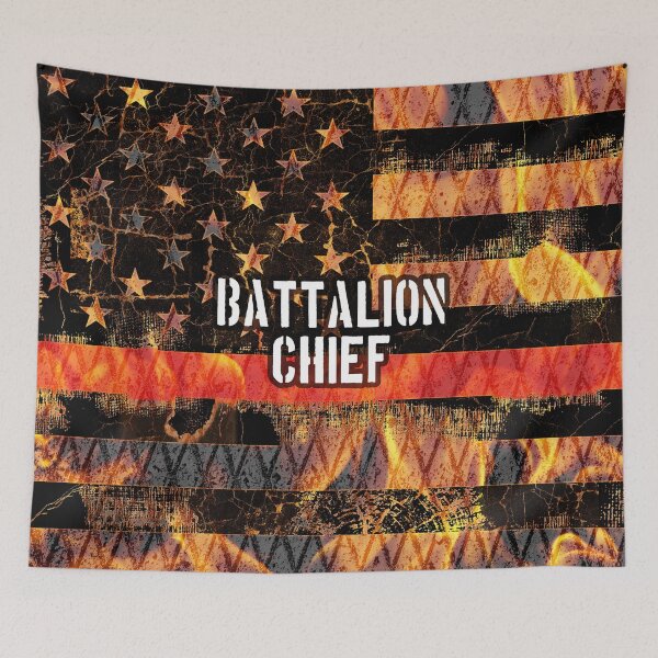 Item preview, Battalion Chief Firefighter Flag designed and sold by Jared Davies.